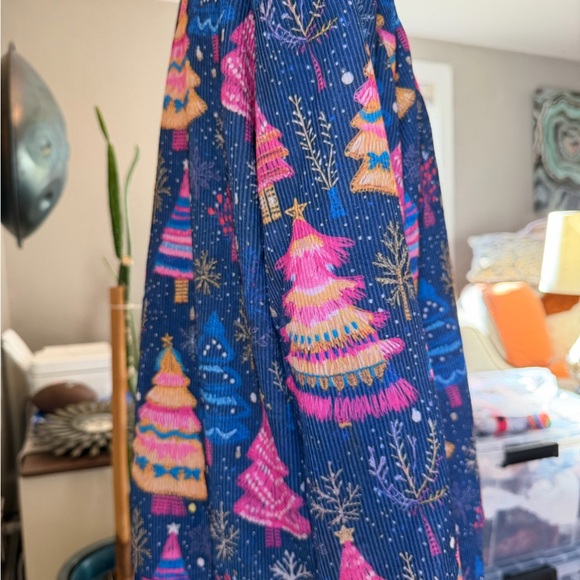 Ugly Christmas Sweater Blue and Pink Festive Cardigan - Picture 3 of 5